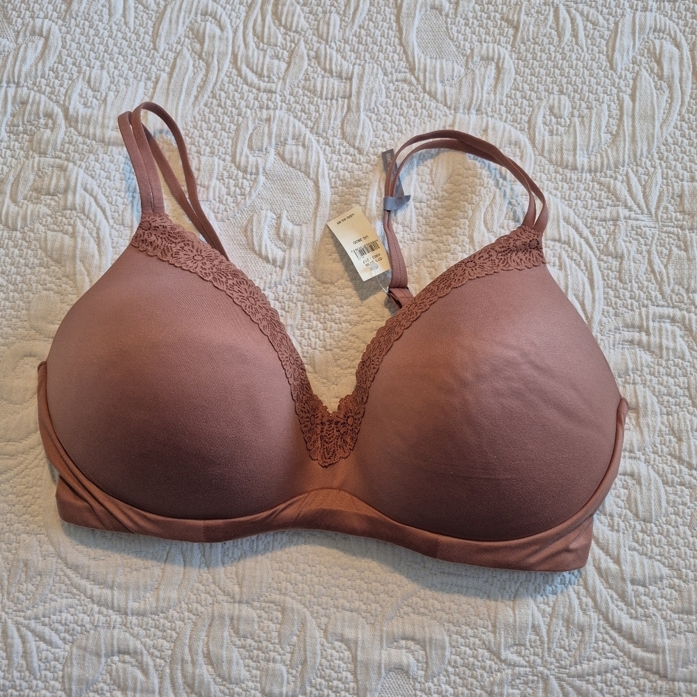 Aerie women's size 38DD Real Sunnie wireless bronze color bra NWT